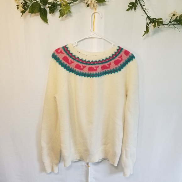 Vineyard Vines Sweaters - Vineyard Vines Lambswool Whale Isle Yoke Sweater